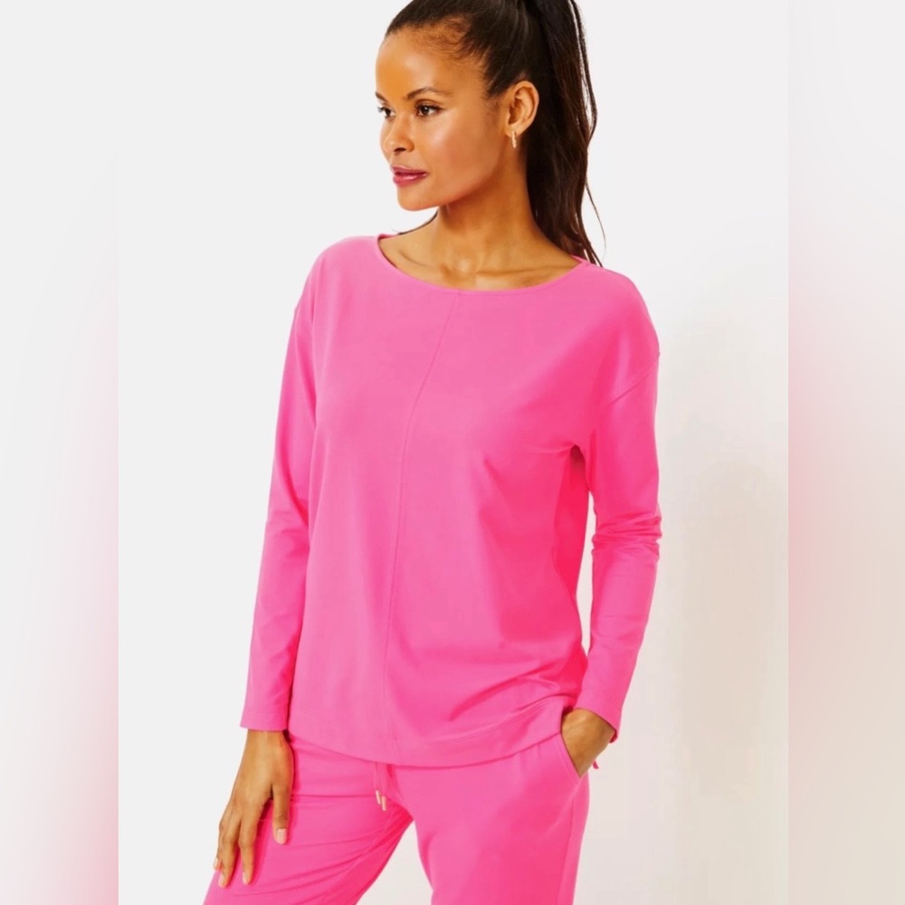 Lilly Pulitzer UPF Karessa Top Roxie Pink